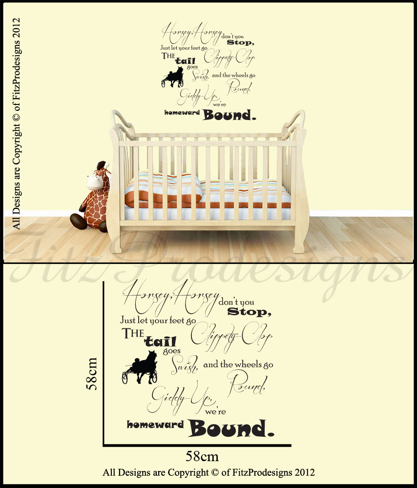 Nursery Rhyme Wall Stickers Quotes Wall Decals, Wall Art, Graphics